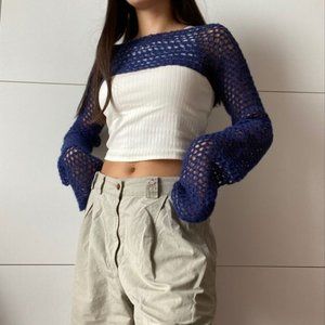 SOLD! Crochet Bolero - Dark Blue